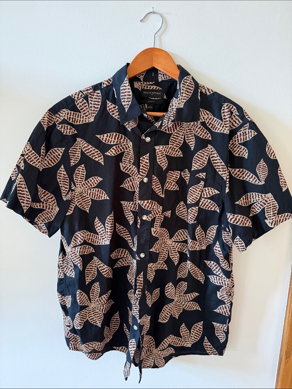 Banana Republic 100% Cotton Short-Sleeve Button-Down